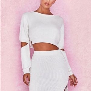 House of CB Tatum Cropped Soft Rib Sweater
